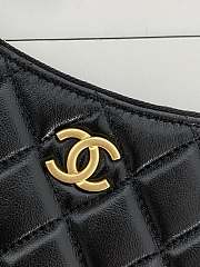 Fortok Chanel 23B Chain Hobo Armpit Bag Black 23.5x15x2cm - 2