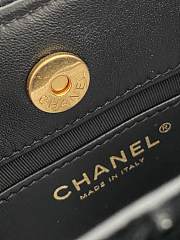 Fortok Chanel 23B Black Velvet Bag 17x19x6cm - 2