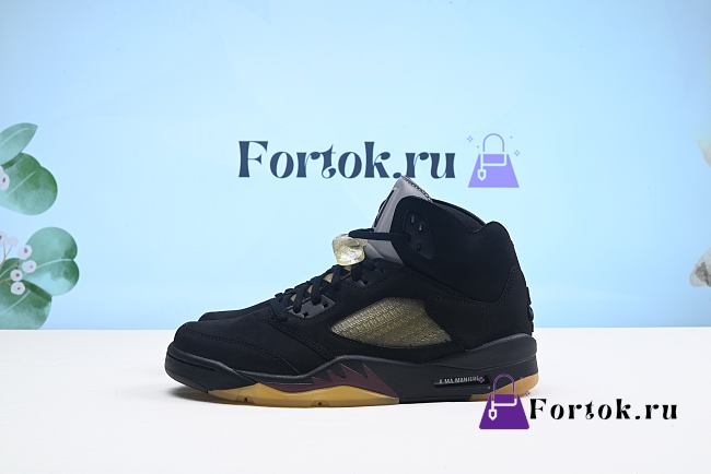 Fortok Nike Air Jordan 5 Retro FD1330-001 Black Gold Sneakers - 1