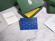 Fortok Goyard Card Holder Blue 10.5x7.3cm - 1