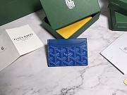 Fortok Goyard Card Holder Blue 10.5x7.3cm - 4