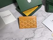Fortok Goyard Card Holder Yellow 10.5x7.3cm - 1