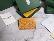 Fortok Goyard Card Holder Yellow 10.5x7.3cm - 2