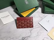 Fortok Goyard Card Holder Red 10.5x7.3cm - 4