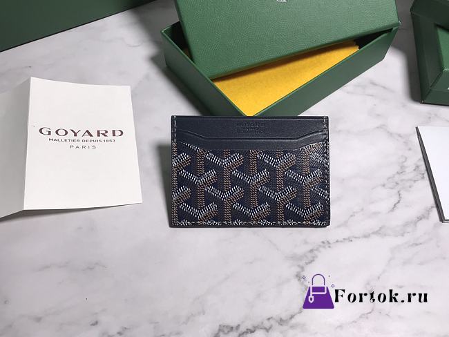 Fortok Goyard Card Holder Black 10.5x7.3cm - 1