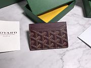 Fortok Goyard Card Holder Burgundy 10.5x7.3cm - 1