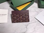 Fortok Goyard Card Holder Burgundy 10.5x7.3cm - 5