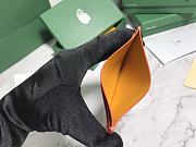 Fortok Goyard Card Holder Orange 10.5x7.3cm - 4