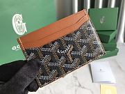 Fortok Goyard Card Holder Black and Brown 10.5x7.3cm - 3