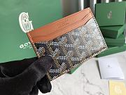 Fortok Goyard Card Holder Black and Brown 10.5x7.3cm - 2