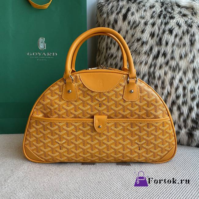 Fortok Goyard Goyardine St.Jeanne Bag Yellow 35×33x11.5cm - 1