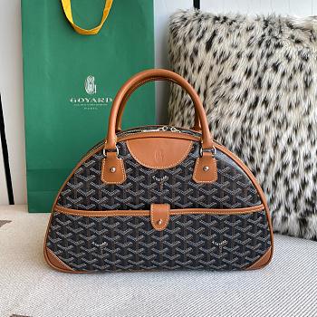 Fortok Goyard Goyardine St.Jeanne Bag Black and Brown 35×33x11.5cm