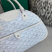 Fortok Goyard Goyardine St.Jeanne Bag White 35×33x11.5cm - 5