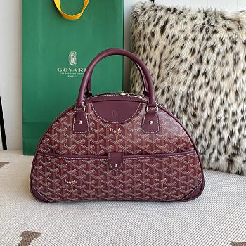 Fortok Goyard Goyardine St.Jeanne Bag Burgundy 35×33x11.5cm