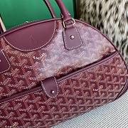 Fortok Goyard Goyardine St.Jeanne Bag Burgundy 35×33x11.5cm - 5