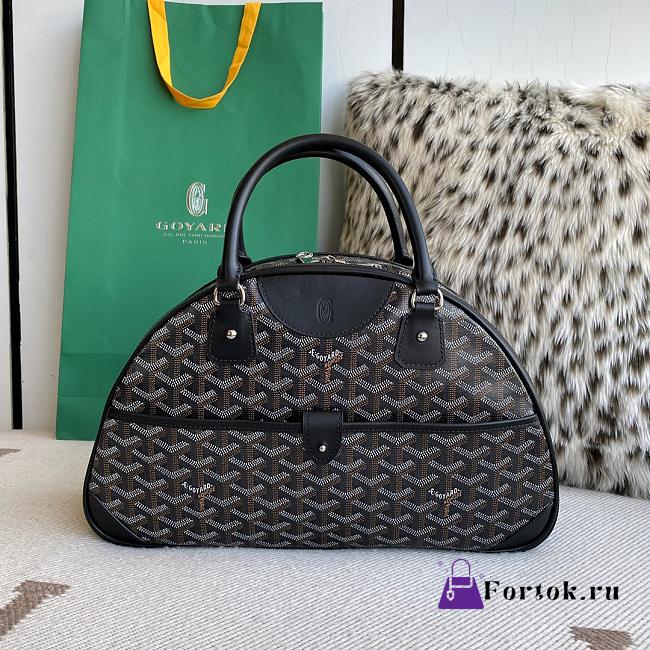 Fortok Goyard Goyardine St.Jeanne Bag Black 35×33x11.5cm - 1