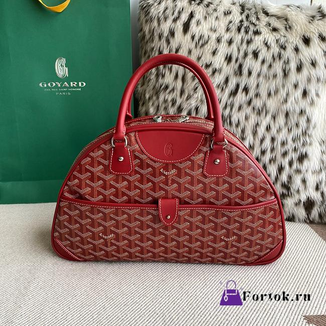 Fortok Goyard Goyardine St.Jeanne Bag Red 35×33x11.5cm - 1