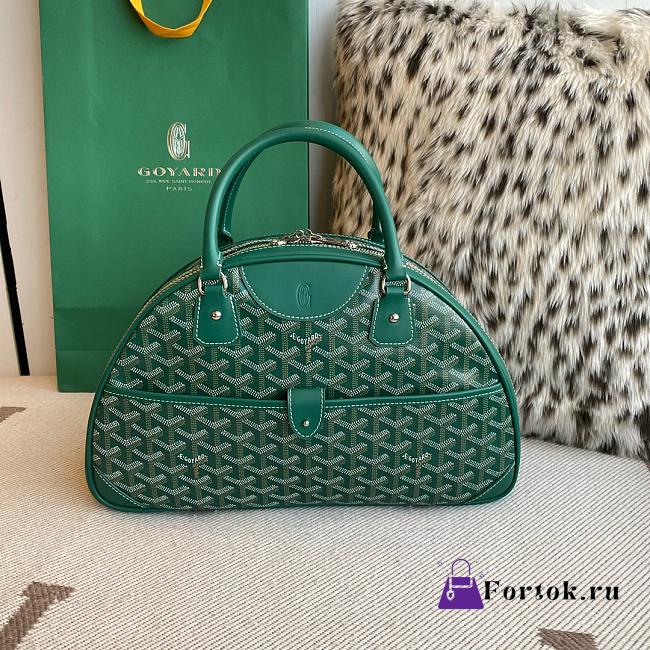 Fortok Goyard Goyardine St.Jeanne Bag Green 35×33x11.5cm - 1