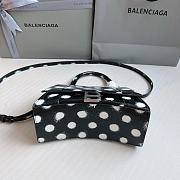 Fortok Balenciaga Hourglass Bag Black With White Polka Dots 23x10x14cm  - 5