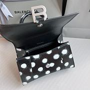 Fortok Balenciaga Hourglass Bag Black With White Polka Dots 23x10x14cm  - 3