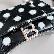 Fortok Balenciaga Hourglass Bag Black With White Polka Dots 23x10x14cm  - 2