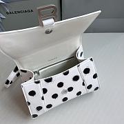 Fortok Balenciaga Hourglass Bag White With Black Polka Dots 23x10x14cm  - 4