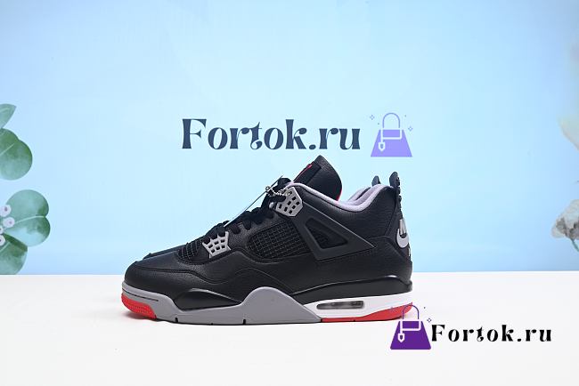 Fortok Nike Air Jordan 4 Retro OG 'Bred' FV5029-006 Black&Red Sneakers - 1