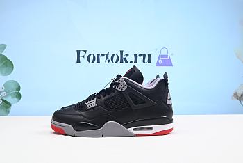 Fortok Nike Air Jordan 4 Retro OG 'Bred' FV5029-006 Black&Red Sneakers