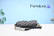 Dior Saddle Bag in Blue Canvas 25.5cm - 6