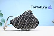 Dior Saddle Bag in Blue Canvas 25.5cm - 2