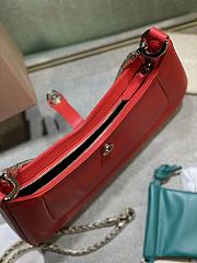 Fortok Bvlgari Serpenti Baia Shoulder Bag Red 27.5x18x4.5cm - 6