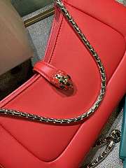 Fortok Bvlgari Serpenti Baia Shoulder Bag Red 27.5x18x4.5cm - 3