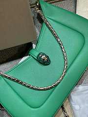 Fortok Bvlgari Serpenti Baia Shoulder Bag Green 27.5x18x4.5cm - 5