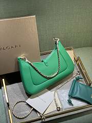 Fortok Bvlgari Serpenti Baia Shoulder Bag Green 27.5x18x4.5cm - 3