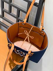 Fortok Loewe Love Anagram Tote Bag Blue 29x25x14cm - 3