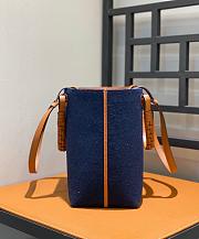 Fortok Loewe Love Anagram Tote Bag Blue 29x25x14cm - 5