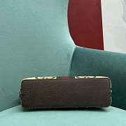 Fortok Gucci Ophidia Jumbo Shoulder Bag Camel Ebony 499621 23.5x19x8cm - 2