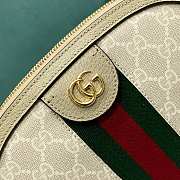 Fortok Gucci Ophidia GG Monogram Leather Trim Bag Beige 499621 23.5x19x8cm - 2