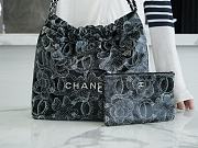 Fortok Chanel 23K Camellia Calfskin Bag Black & White 35×37×7cm - 1