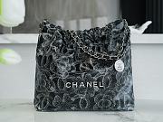 Fortok Chanel 23K Camellia Calfskin Bag Black & White 35×37×7cm - 6