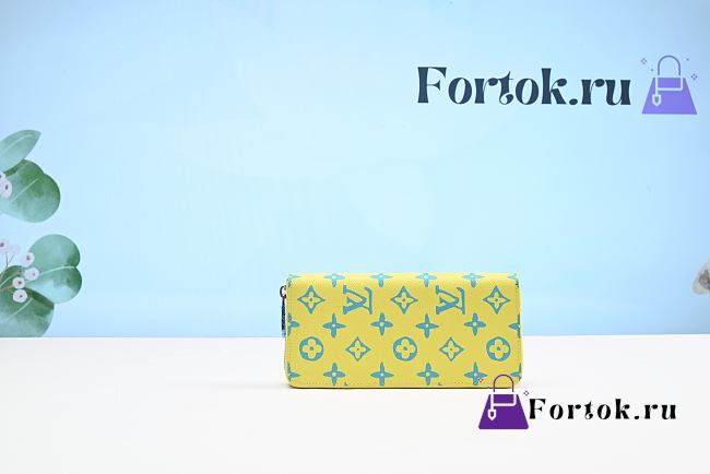 Fortok Louis Vuitton Zippy Vertical Wallet Lime 10x20x2cm - 1