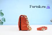 Fortok Prada Orange System Nappa Patchwork Shoulder Bag 24x15x7.5cm - 6