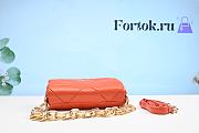 Fortok Prada Orange System Nappa Patchwork Shoulder Bag 24x15x7.5cm - 5