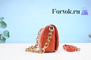 Fortok Prada Orange System Nappa Patchwork Shoulder Bag 24x15x7.5cm - 4