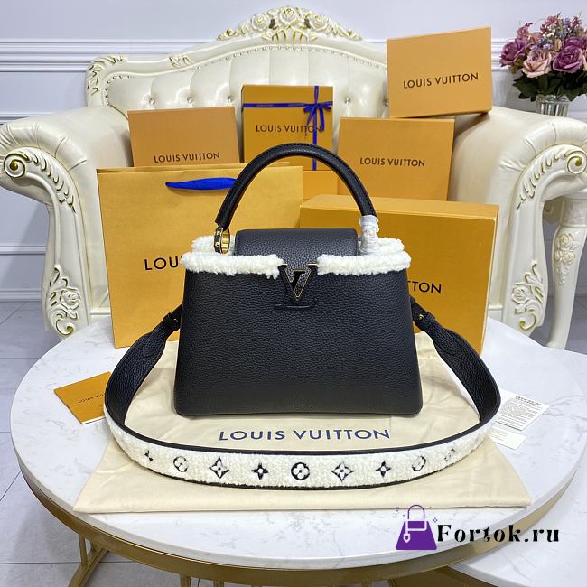 Fortok Louis Vuitton Capucines BB Bag Black M59267 27x18x9cm - 1