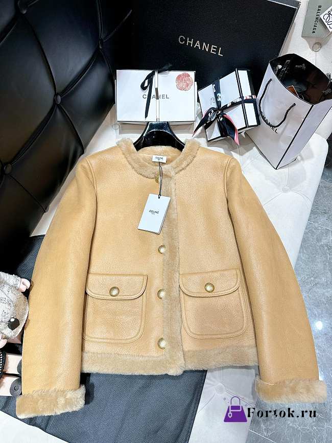 Fortok Celine Sheepskin Fleece Jacket - 1