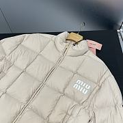 Fortok MiuMiu 23 Short-cut Nylon Down Jacket Beige  - 6