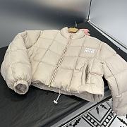 Fortok MiuMiu 23 Short-cut Nylon Down Jacket Beige  - 5