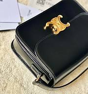 Fortok Celine Triomphe Shoulder Bag Black 22x16.5x7cm - 4