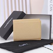 Fortok Saint Laurent Uptow Wallet Beige 12.5x10x2.5cm - 3